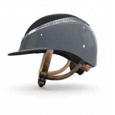 Charles Owen Halo CX Riding Hat (Crystal Top/Blue Sapphire Constelation Ring/Granite Grey Gloss)