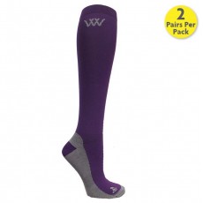 Woof Wear Competition Riding Socks (Damson)