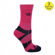 Woof Wear Short Bamboo Waffle Socks (Pink)