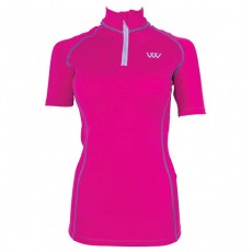 Woof Wear Young Rider Short Sleeve Shirt (Berry)