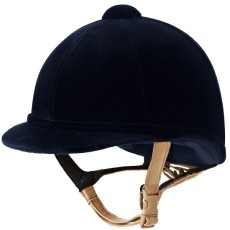 Charles Owen Hampton Velvet Riding Hat (Navy)