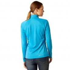 Ariat Women's Sunstopper 2.0 1/4 Zip Baselayer (Hawiian Surf)