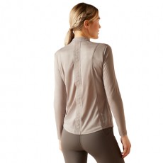 Ariat Womens Breathe 1/4 Zip Long Sleeve Baselayer (Zinc)