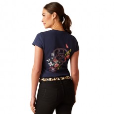 Ariat Womens Pretty Shield Short Sleeve T-Shirt (Navy Eclipse)