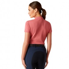 Ariat Womens Prix 2.0 Short Sleeve Polo (Slate Rose)