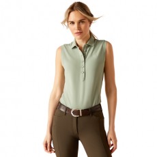 Ariat Womens Prix 2.0 Sleeveless Polo (Lily Pad)