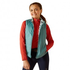 Ariat Youth Bella Insulated Reversible Vest (Painted Ponies/Brittany Blue)