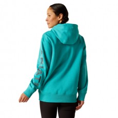 Ariat Womens Rebar Graphic Hoodie (Latigo Bay Heather)