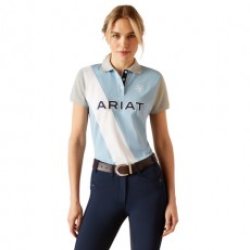 Ariat Womens Taryn Short Sleeve Polo (Glacier Lake)