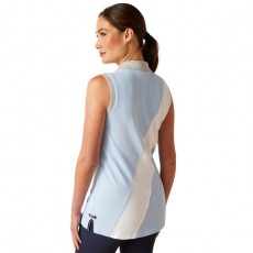 Ariat Womens Taryn Sleeveless Polo (Chambray Blue)