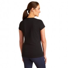 Ariat Womens Vertical Logo Short Sleeve T-Shirt (Black)