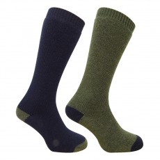 Hoggs of Fife 1903 Country Long Socks Twin Pack (Dark Green/Dark Navy)