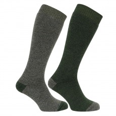 Hoggs of Fife 1903 Country Long Socks Twin Pack (Tweed/Loden)
