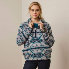 Ariat Women's Real Berber Pullover Sweatshirt (Rocky Mountain Print)