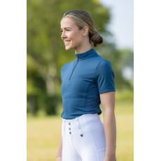 Woof Wear Ladies Short Sleeve Tech Riding Shirt (Petrol)