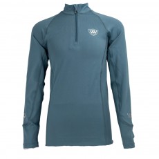 Woof Wear Young Rider Long Sleeve Tech Riding Shirt (Mineral Blue)