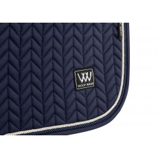 Woof Wear Herringbone Close Contact Saddle Cloth (Navy)
