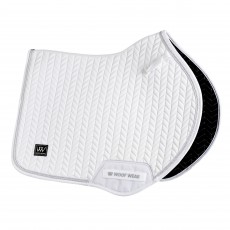 Woof Wear Herringbone Close Contact Saddle Cloth (White)