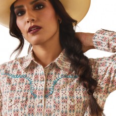 *OUTLET* Ariat Womens REAL Snap Shirt (Cimarron Printed Dobby)