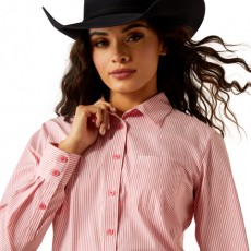 *OUTLET* Ariat Womens Kirby Stretch Shirt (Camellia Rose Stripe)
