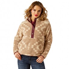 Ariat Women's Berber Snap Front Sweatshirt (Lone Ridge Print)
