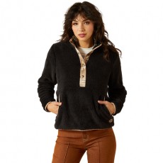 Ariat Women's Berber Snap Front Sweatshirt (Black)