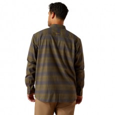 Ariat Men's Rebar Flannel DuraStretch Work Shirt (Burnt Olive)