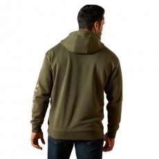 Ariat Men's Rebar Graphic Hoodie (Grape Leaf/Dried Herb)
