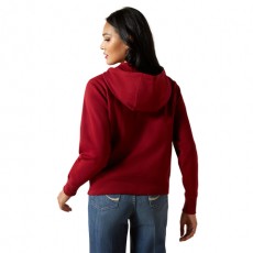 Ariat Women's Stitched Full Zip Hoodie (Biking Red)