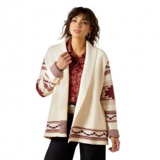 Ariat Women's Westward Wrap Sweater (Cream Southwest Print)