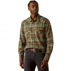 Ariat Men's Henry Retro Fit Western Shirt (Dark Green)