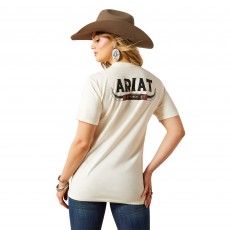 Ariat Women's Bull Horns T-Shirt (Natural)