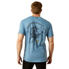Ariat Men's Blazing Saddle T-Shirt (Coronet Blue)