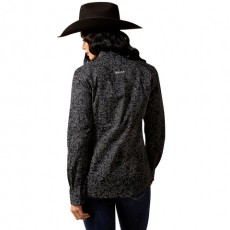Ariat Women's Kirby Stretch Western Shirt (Black Boot Stitch)