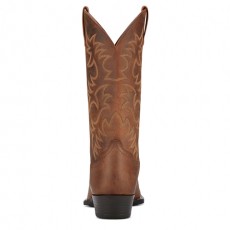 Ariat Men's Heritage R Toe Western Boot (Distressed Brown)