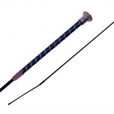 Woof Wear Twisted Dressage Whip (Navy/Rose Gold)