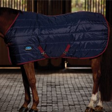 Weatherbeeta Comfitec 210d Channel Quilt Stable Standard Neck 220g (Navy/Burgundy)