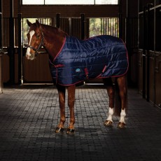 Weatherbeeta Comfitec 210d Channel Quilt Stable Standard Neck 100g (Navy/Burgundy)