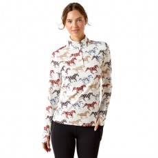Ariat Women's Lowell 3.0 1/4 Zip Baselayer (Painted Ponies Print)