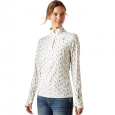 Ariat Women's Lowell 3.0 1/4 Zip Baselayer (Forest Horses)