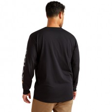 Ariat Men's Rebar Workman Logo T-Shirt (Black/Alloy)