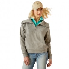 Ariat Women's Fern 1/2 Zip Sweatshirt (Heather Grey) Ariat Women's Fern 1/2 Zip Sweatshirt (Heather Grey)