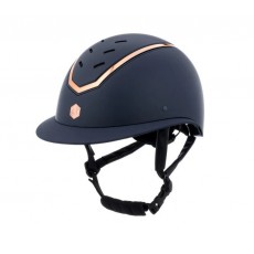 EQx Kylo Riding Helmet Wide Peak (Navy Matte/Rose Gold)