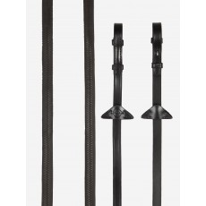 LeMieux Rubber Reins (Brown/Silver) LeMieux Rubber Reins (Brown/Silver)