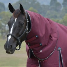 Weatherbeeta ComfiTec Essential Turnout Neck Cover 220g (Burgundy/Navy) Weatherbeeta ComfiTec Essential Turnout Neck Cover 220g (Burgundy/Navy)