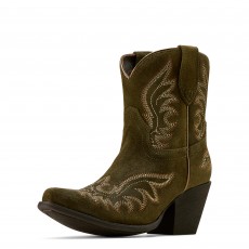 Ariat Women's Chandler X Toe Western Boot (Soft Olive Suede)