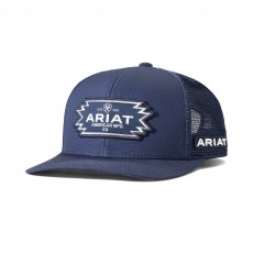 Ariat Mens Aztec Logo Patch Cap (Blue) Ariat Mens Aztec Logo Patch Cap (Blue)
