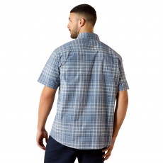 Ariat Mens Rebar Made Tough Durastretch Short Sleeve Work Shirt (Dark Denim)