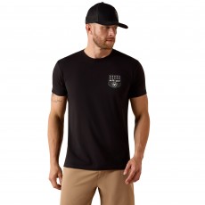 Ariat Mens Strip Patriotic Badge T Shirt (Black) Ariat Mens Strip Patriotic Badge T Shirt (Black)