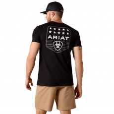Ariat Mens Strip Patriotic Badge T Shirt (Black) Ariat Mens Strip Patriotic Badge T Shirt (Black)